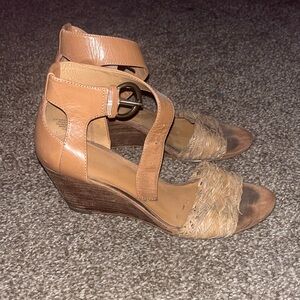 Tan Wedge Sandals